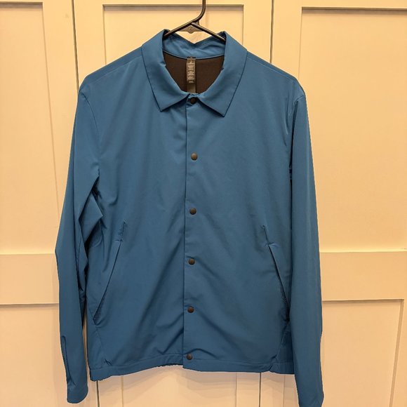 Lululemon Coaches Jacket - Men's Small - Teal Blue - Windbreaker -EUC - Picture 10 of 10